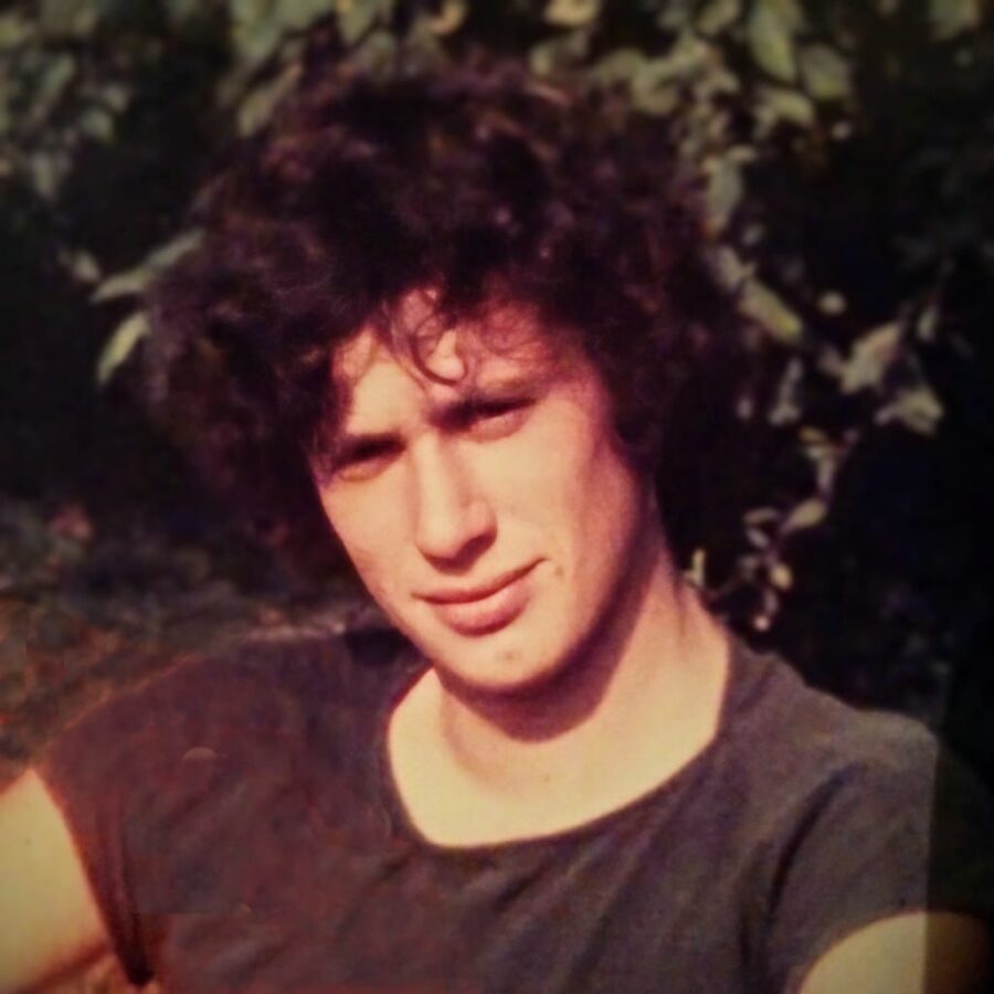Andrew in garden at 16y